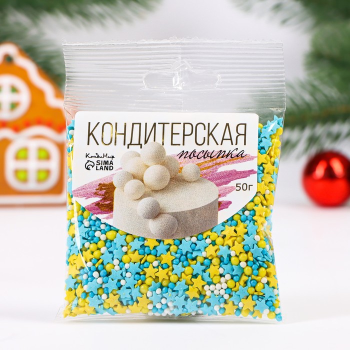 

Посыпка кондитерская КондиМир с мягким центром желтые, синие, 50 г
