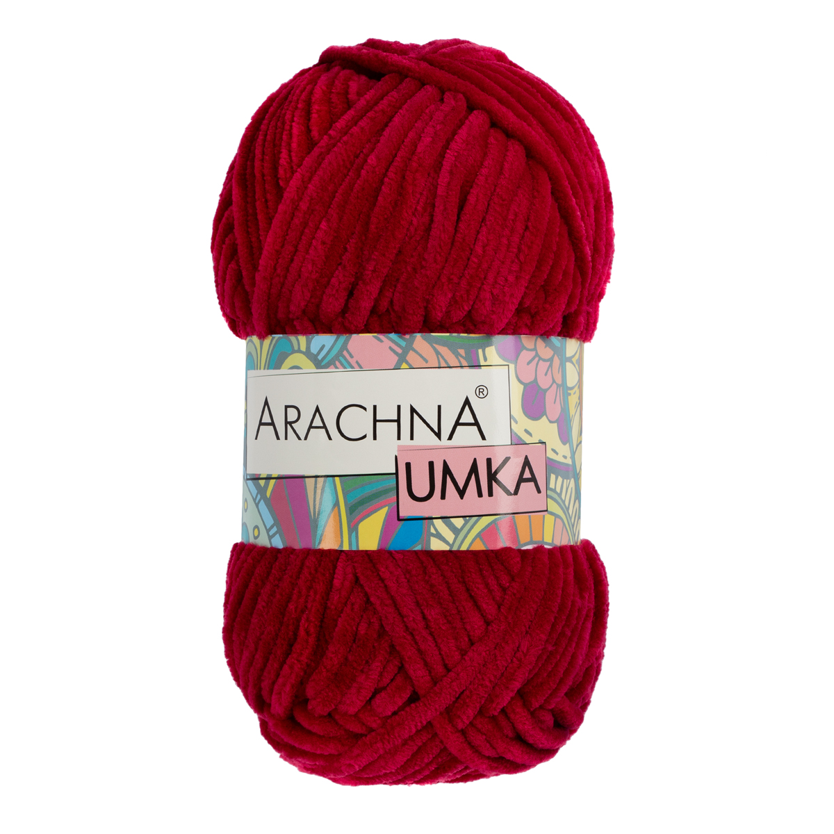 

Пряжа для вязания ARACHNA фантазийная вишневого цвета 100 гр