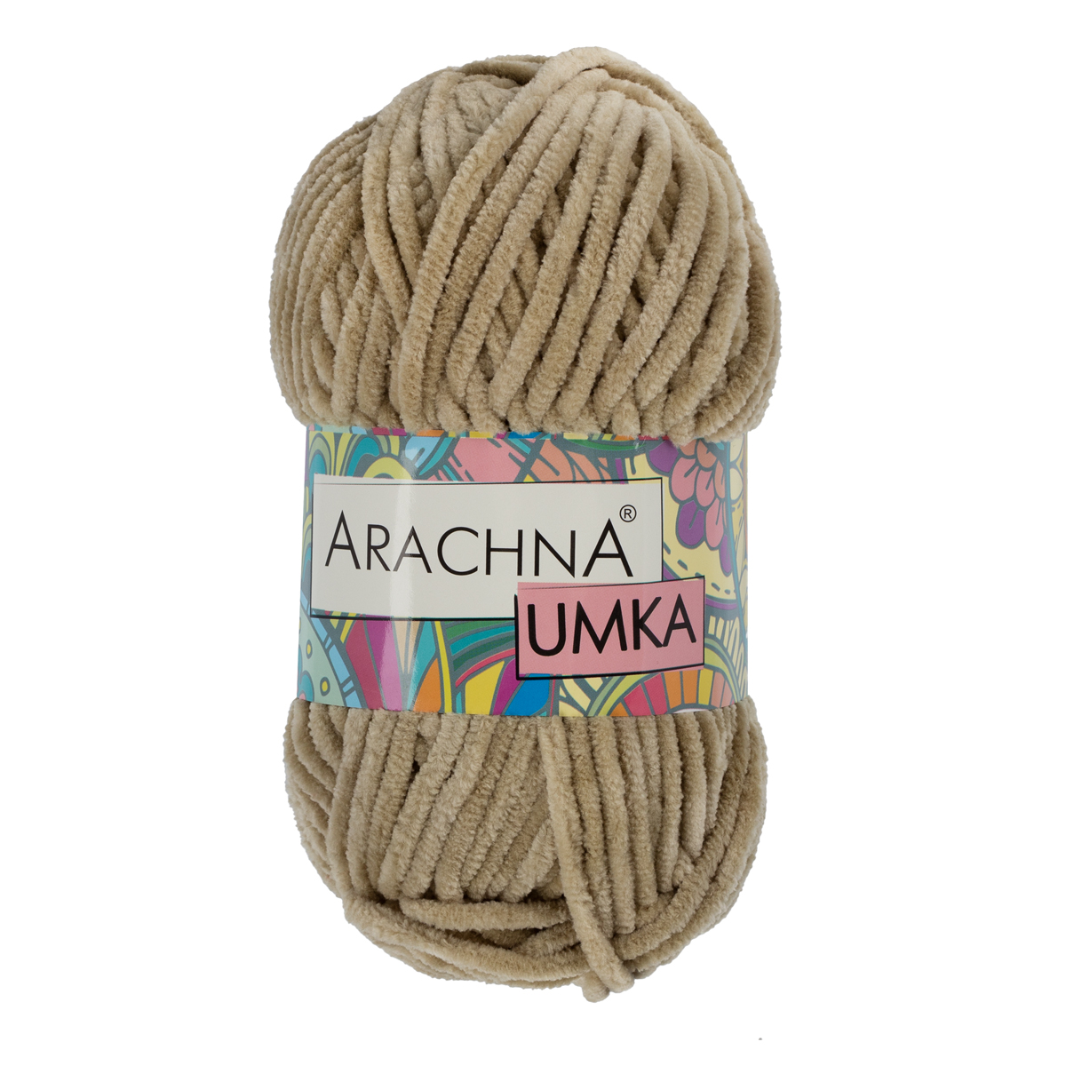 

Пряжа для вязания ARACHNA фантазийная серо-бежевая 100 гр