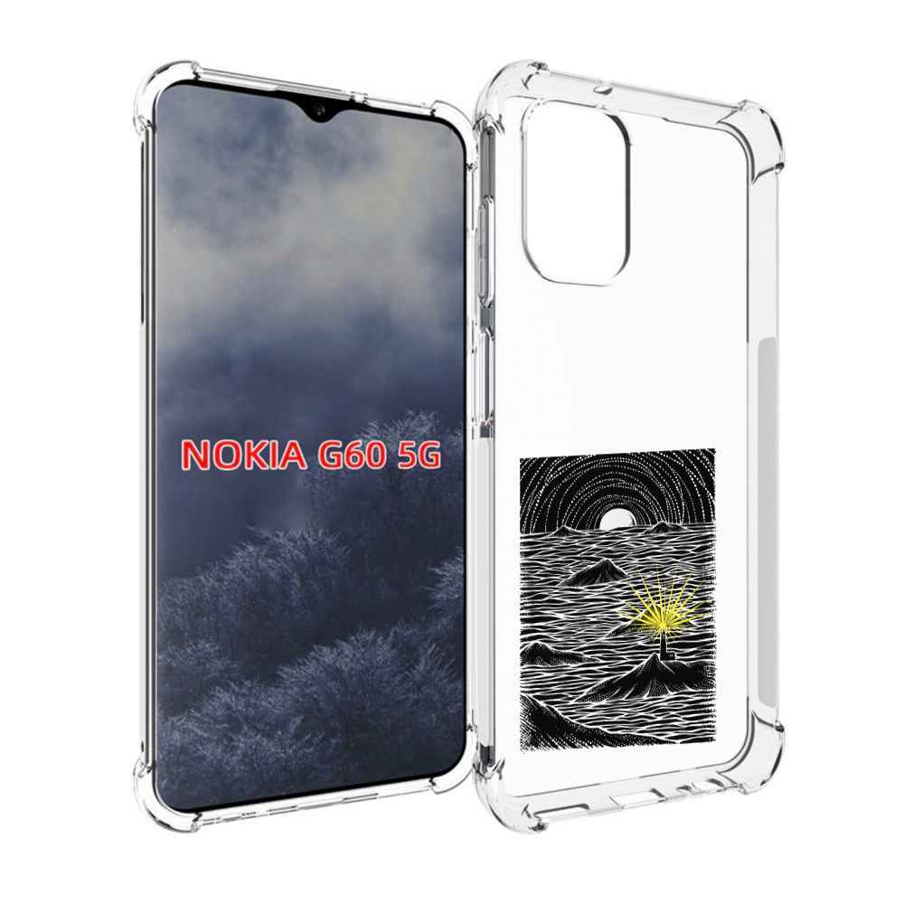 

Чехол MyPads маяк в черно белом море для Nokia G60 5G, Прозрачный, Tocco