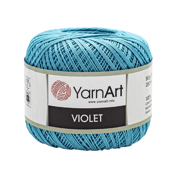 

Пряжа YarnArt 372018_00001 Violet 0008 яркая бирюза, Violet