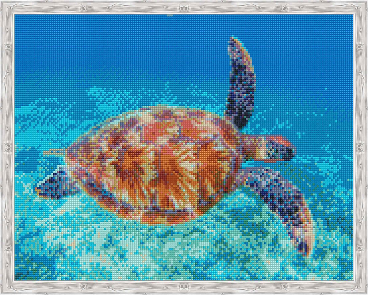 Алмазная мозаика Цветной Подводный мир QA204140 на подрамнике 50х40