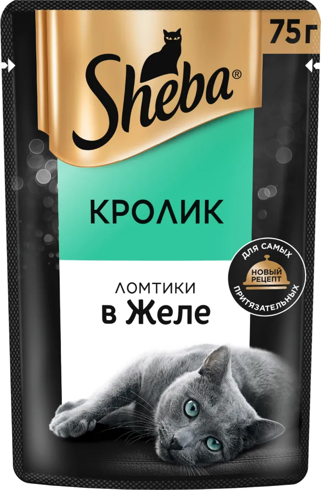 фото Влажный корм для кошек sheba ломтики курица и кролик, 24шт по 75г