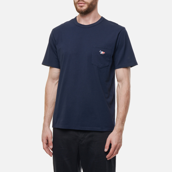

Футболка мужская Maison Kitsune FM00120KJ0010-P480 синяя XS, FM00120KJ0010-P480