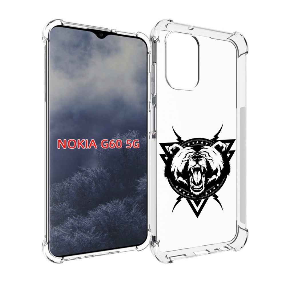 

Чехол MyPads медведь в треугольнике для Nokia G60 5G, Прозрачный, Tocco