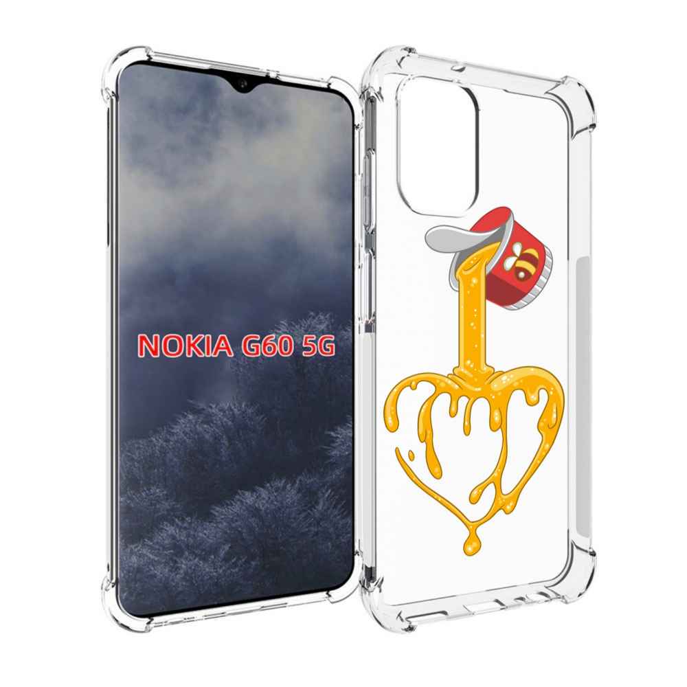 

Чехол MyPads медовое сердце для Nokia G60 5G, Прозрачный, Tocco