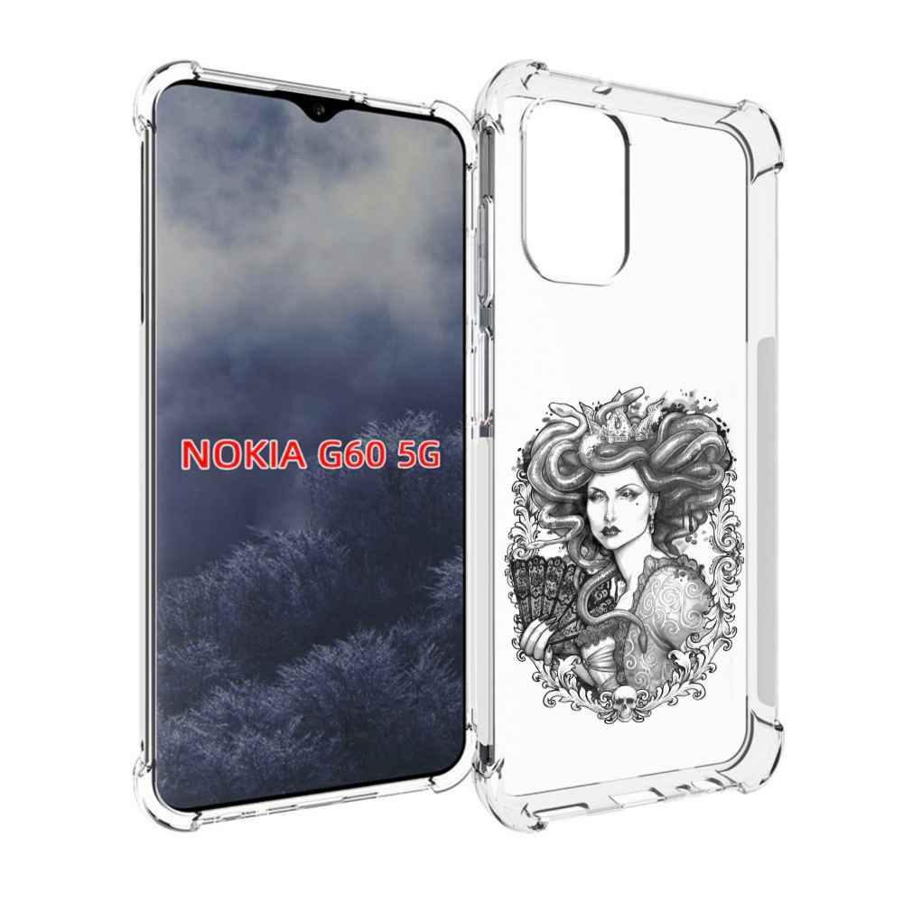 

Чехол MyPads медуза черно белый для Nokia G60 5G, Прозрачный, Tocco