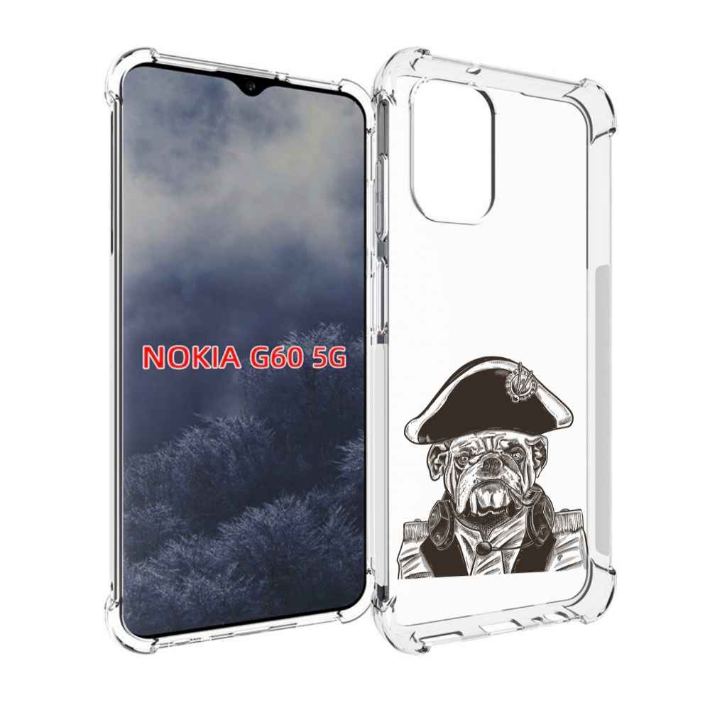 

Чехол MyPads мопс генерал для Nokia G60 5G, Прозрачный, Tocco