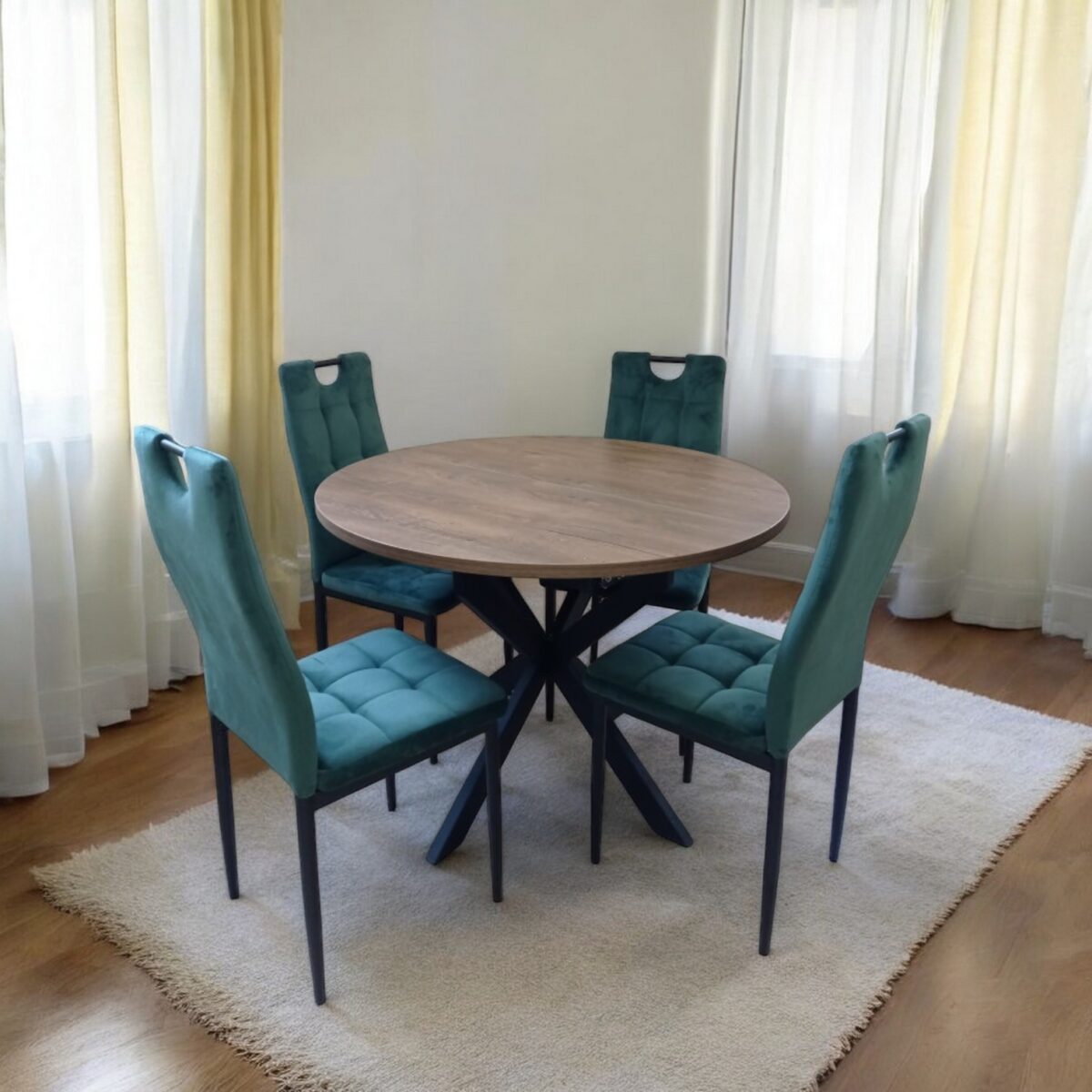 Обеденная группа Терминал RICCIO DC611-1 Дуб Канзасвелюр зеленый 43745₽