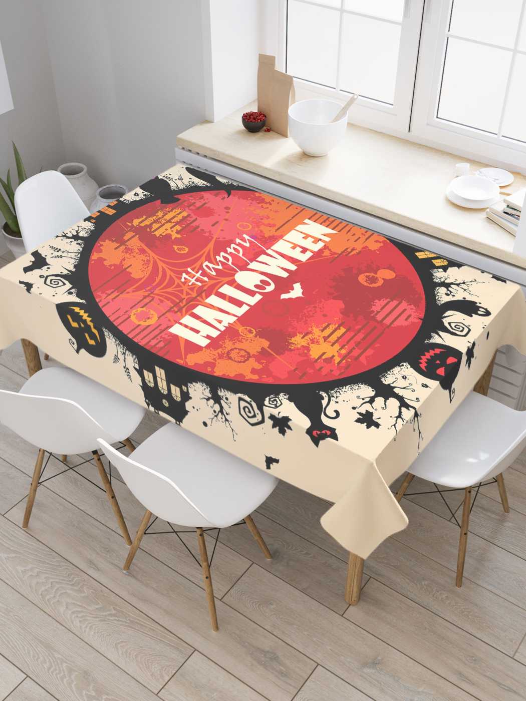 

Скатерть прямоугольная JoyArty "Планета Хеллоуин" из сатена, 180x145 см, Красный, Планета Хеллоуин