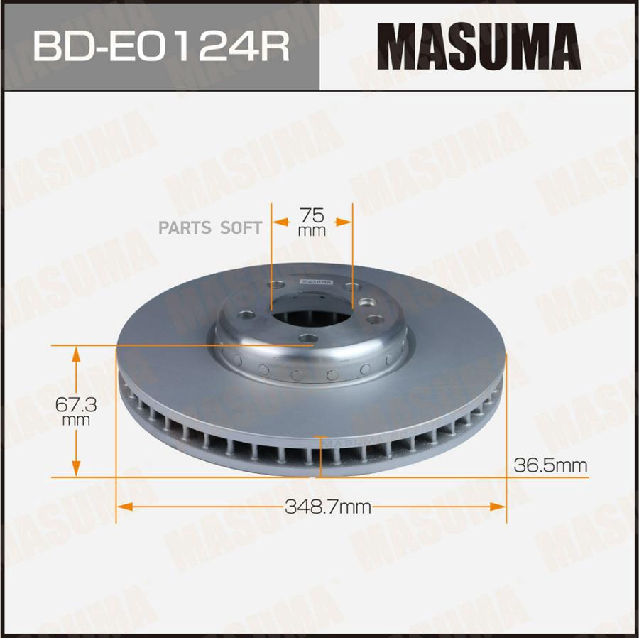 

MASUMA Диск тормозной MASUMA front BMW 5-SERIES (F11), 6-SERIES (F13) RH