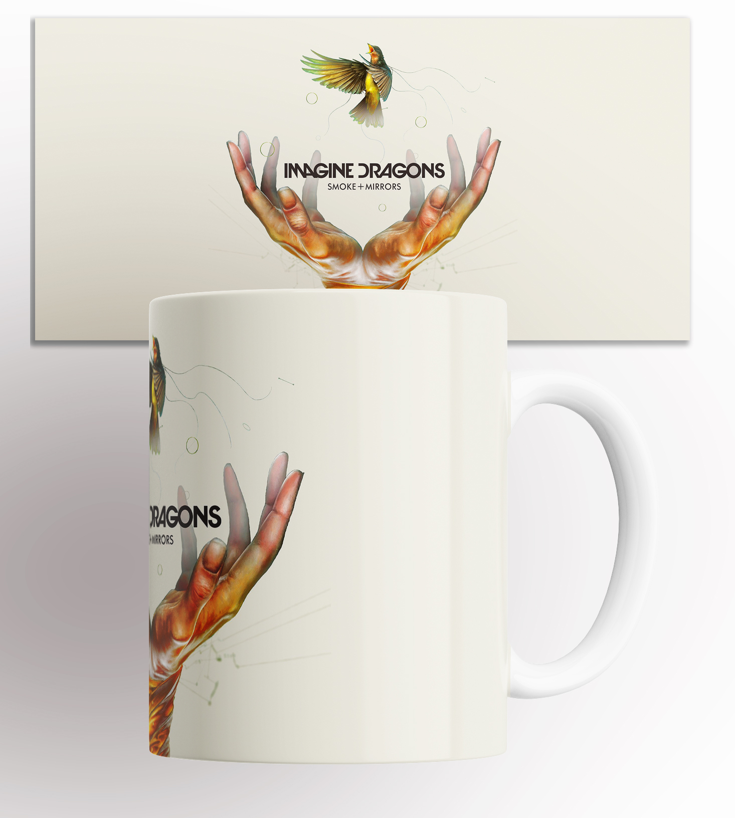 

Кружка с принтомimagine dragons 330 мл, Кружка с принтом Imagine Dragons 330 мл.
