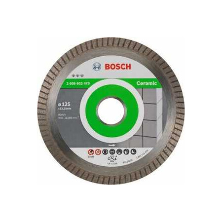 

Алмазный диск Bosch 125х22.2 мм Best for Ceramic Extra-Clean Turbo (2.608.602.479)