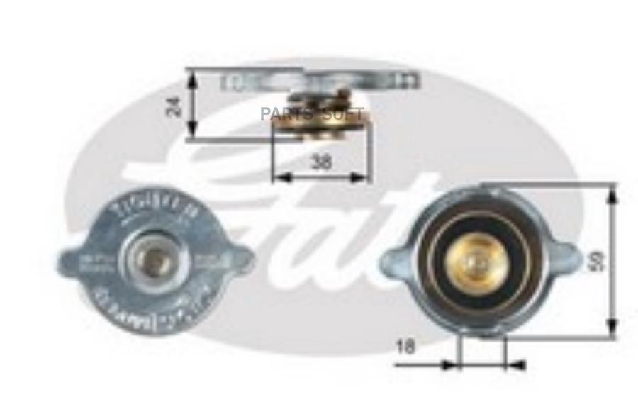 GATES Крышка радиатора MERCEDES/ROVER