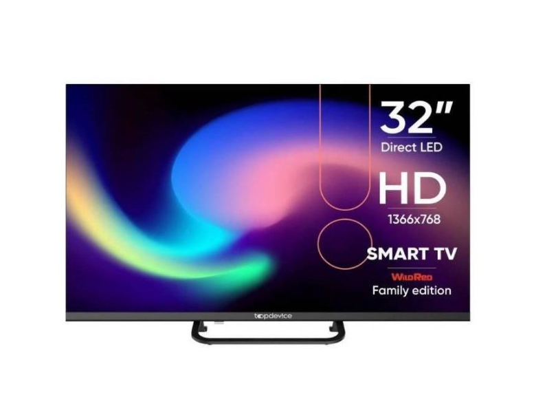 

Телевизор Topdevice TDTV32BS04H_BK, 32"(81 см), HD, Черный, TDTV32BS04H_BK