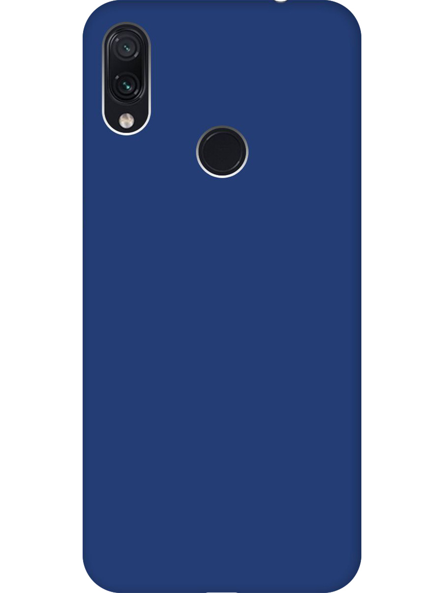 

Силиконовый чехол на Xiaomi Redmi Note 7 / Note 7 Pro матовый синий, 720434913