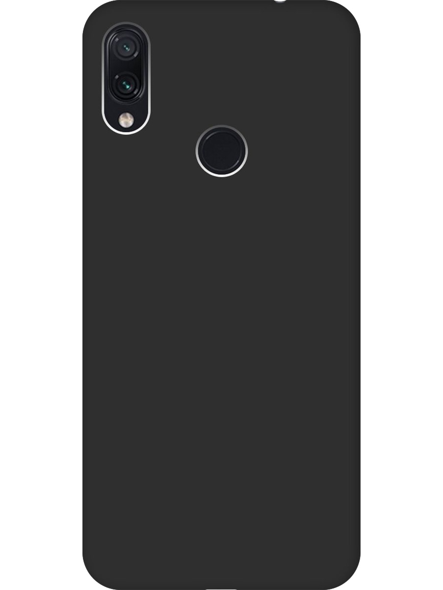 

Силиконовый чехол на Xiaomi Redmi Note 7 / Note 7 Pro матовый черный, 720434913