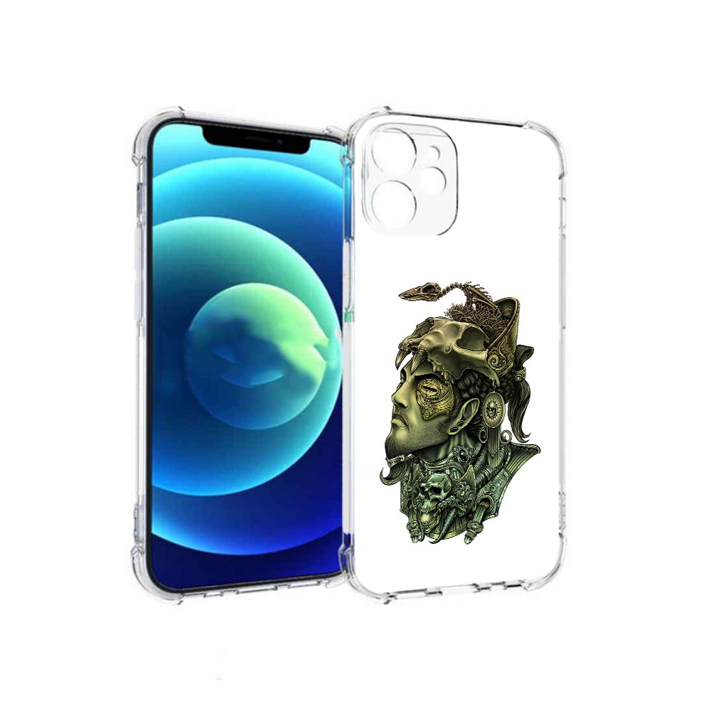 

Чехол MyPads Tocco для Apple iPhone 12 mini бронзовый воин (PT157566.610.248), Прозрачный, Tocco