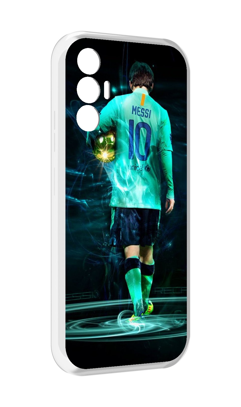 

Чехол MyPads Месси мужской для Tecno Pova 3, Прозрачный, Tocco