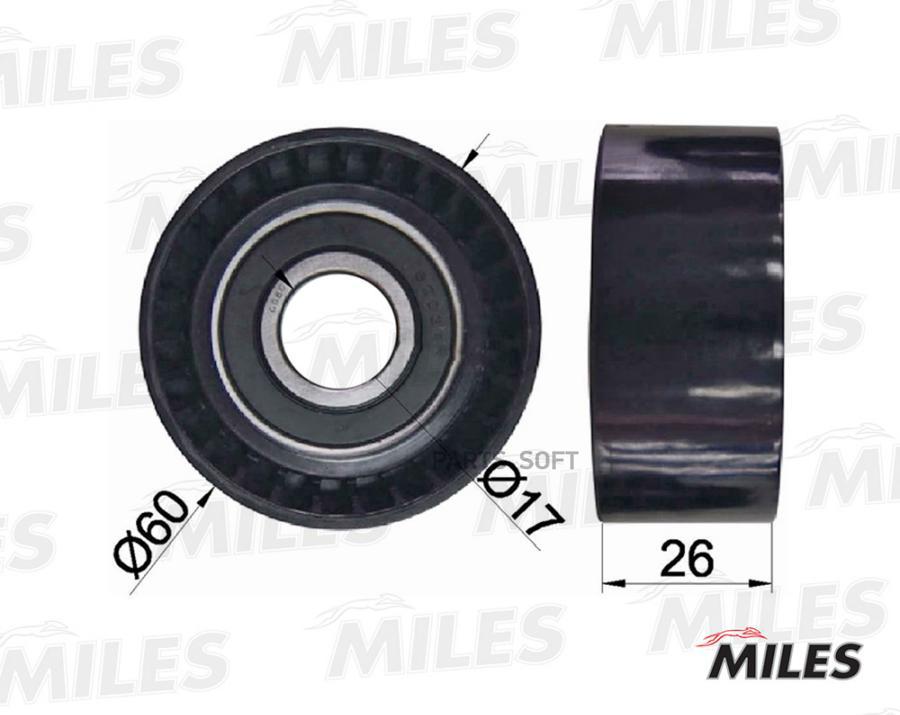 

MILES Ролик ремня приводного PEUGEOT 206 1.1-1.6 98-