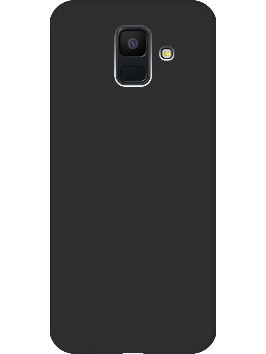 

Силиконовый чехол на Samsung Galaxy A6 (2018) матовый черный, 717872013