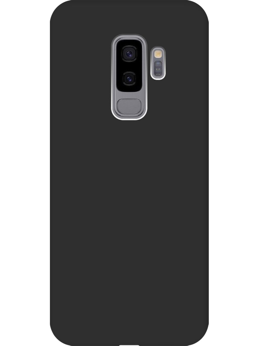 

Силиконовый чехол на Samsung Galaxy S9+ матовый черный, 717439313