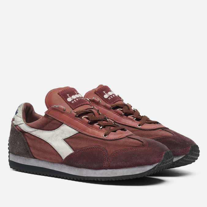 фото Кроссовки мужские diadora heritage equipe dirty stone wash бордовые 45 eu