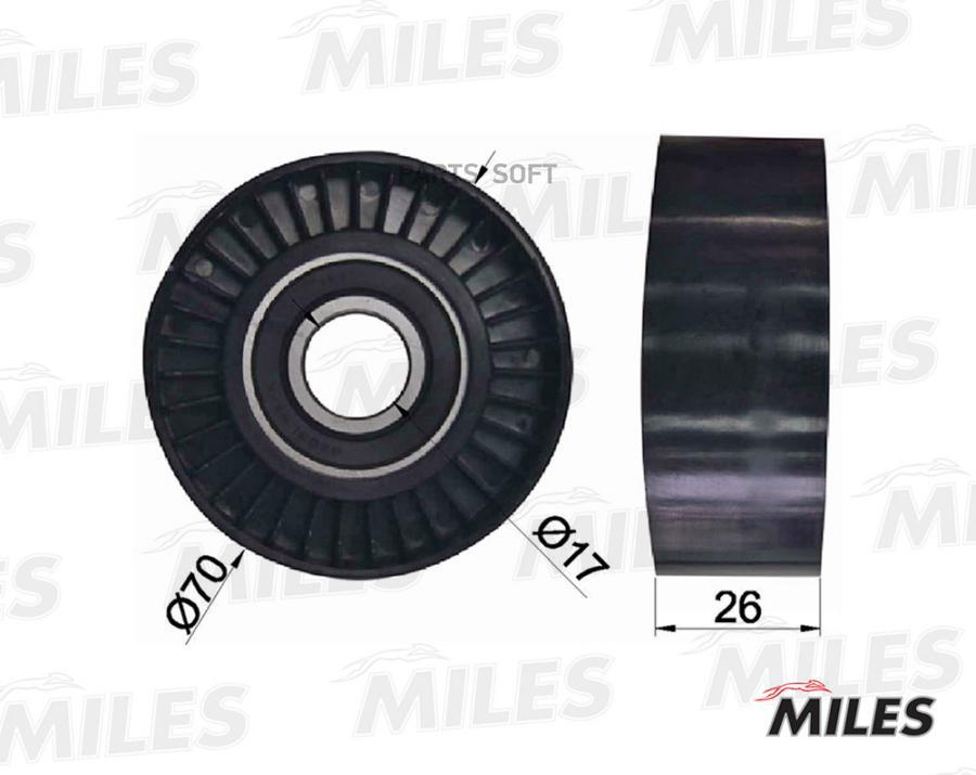 

MILES Ролик ремня приводного MERCEDES W210/211/202/203/VITO OM 611 98-