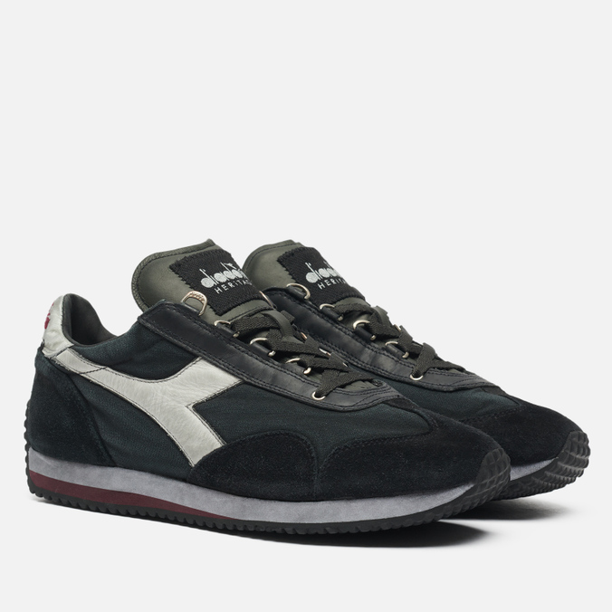 фото Кроссовки мужские diadora heritage equipe dirty stone wash черные 42.5 eu