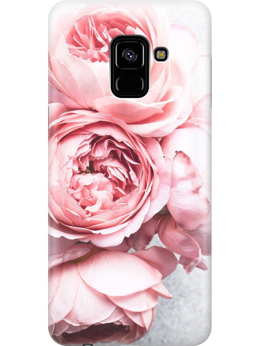 

Силиконовый чехол на Samsung Galaxy A8 (2018) с принтом "Нежность", Прозрачный;белый;зеленый;розовый, 716847521
