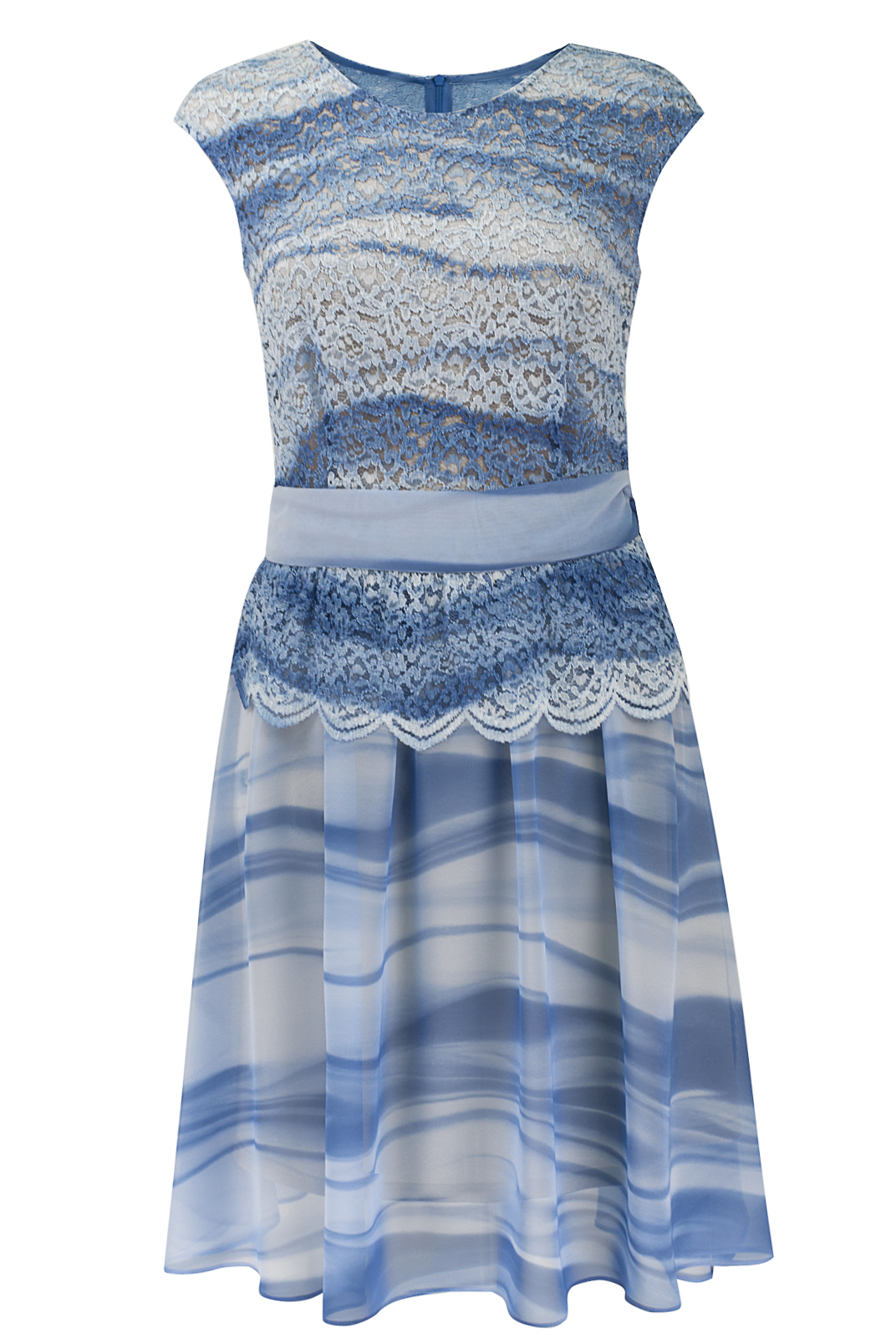 Платье женское Mila Bezgerts 1927ЛП голубое 42 RU