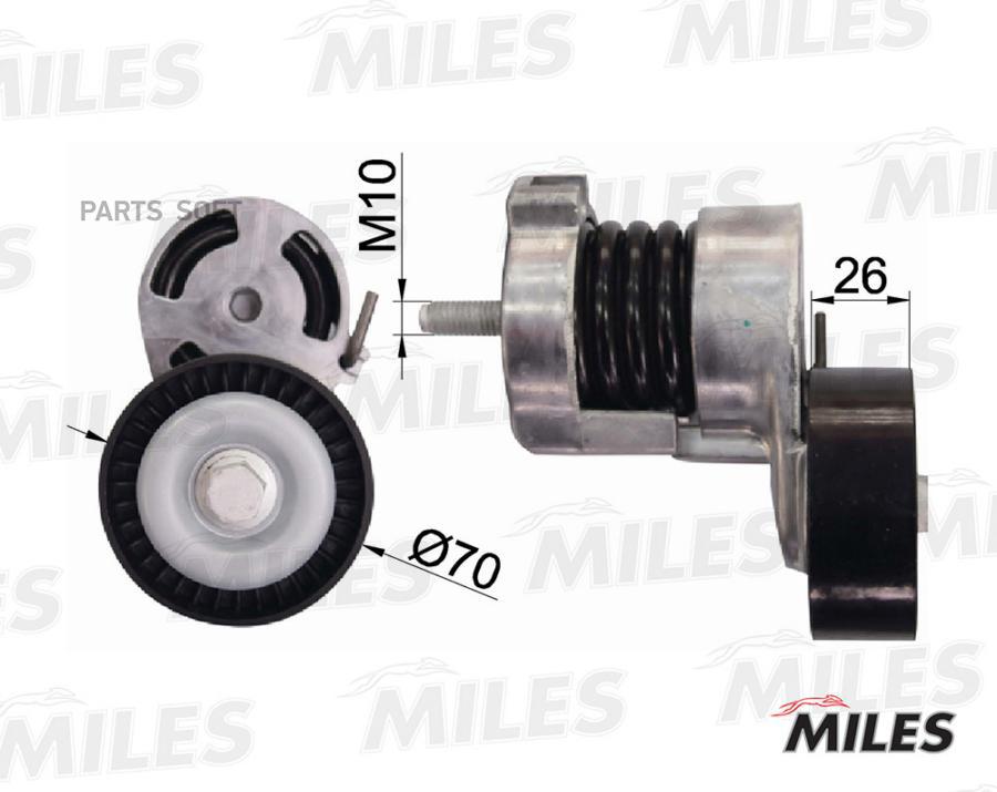 

MILES Натяжитель ремня приводного BMW E46/E90/E83 1.6-2.0