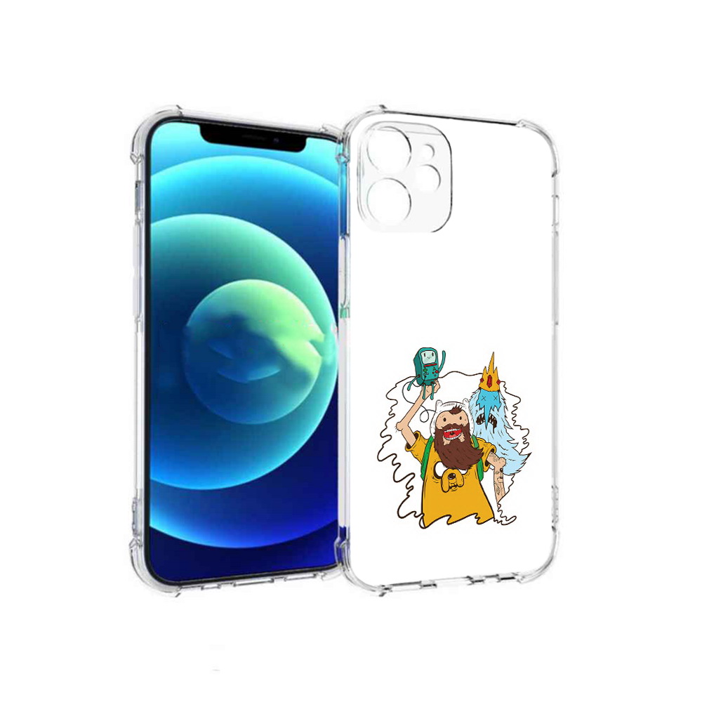 

Чехол MyPads Tocco для Apple iPhone 12 mini время приключений старый Финн, Прозрачный, Tocco