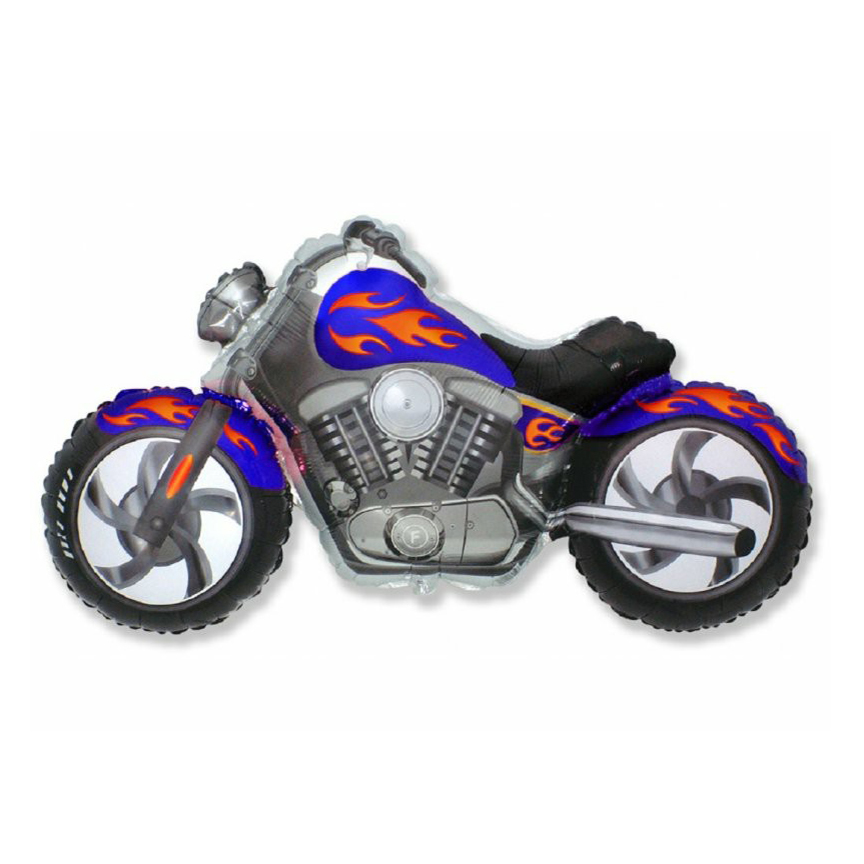 

Воздушный шар FlexMetal, Байк, фольгированный, мини, Серебристый;черный