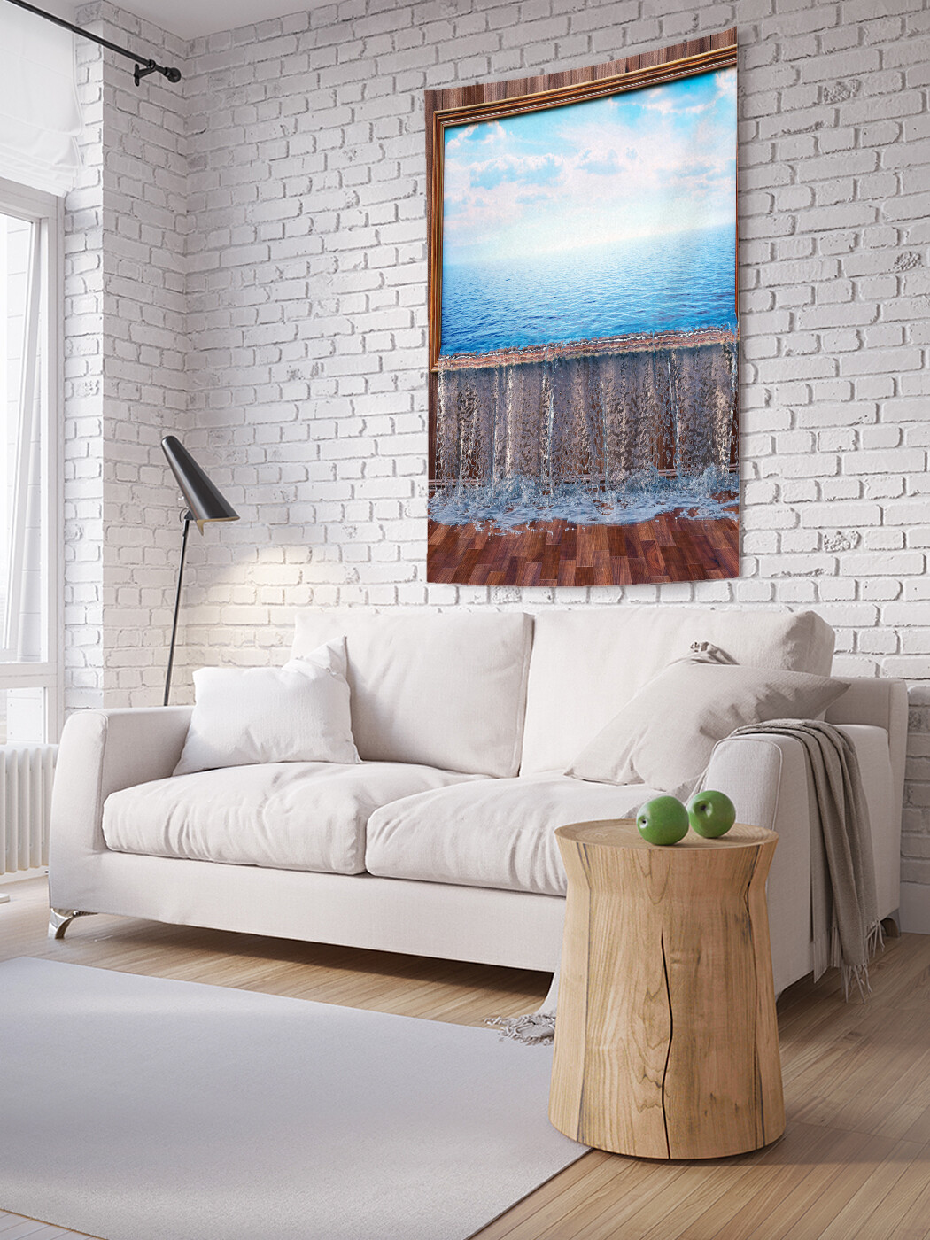 

Вертикальное фотопанно JoyArty Текущая морская картина, из ткани, 150х200 см