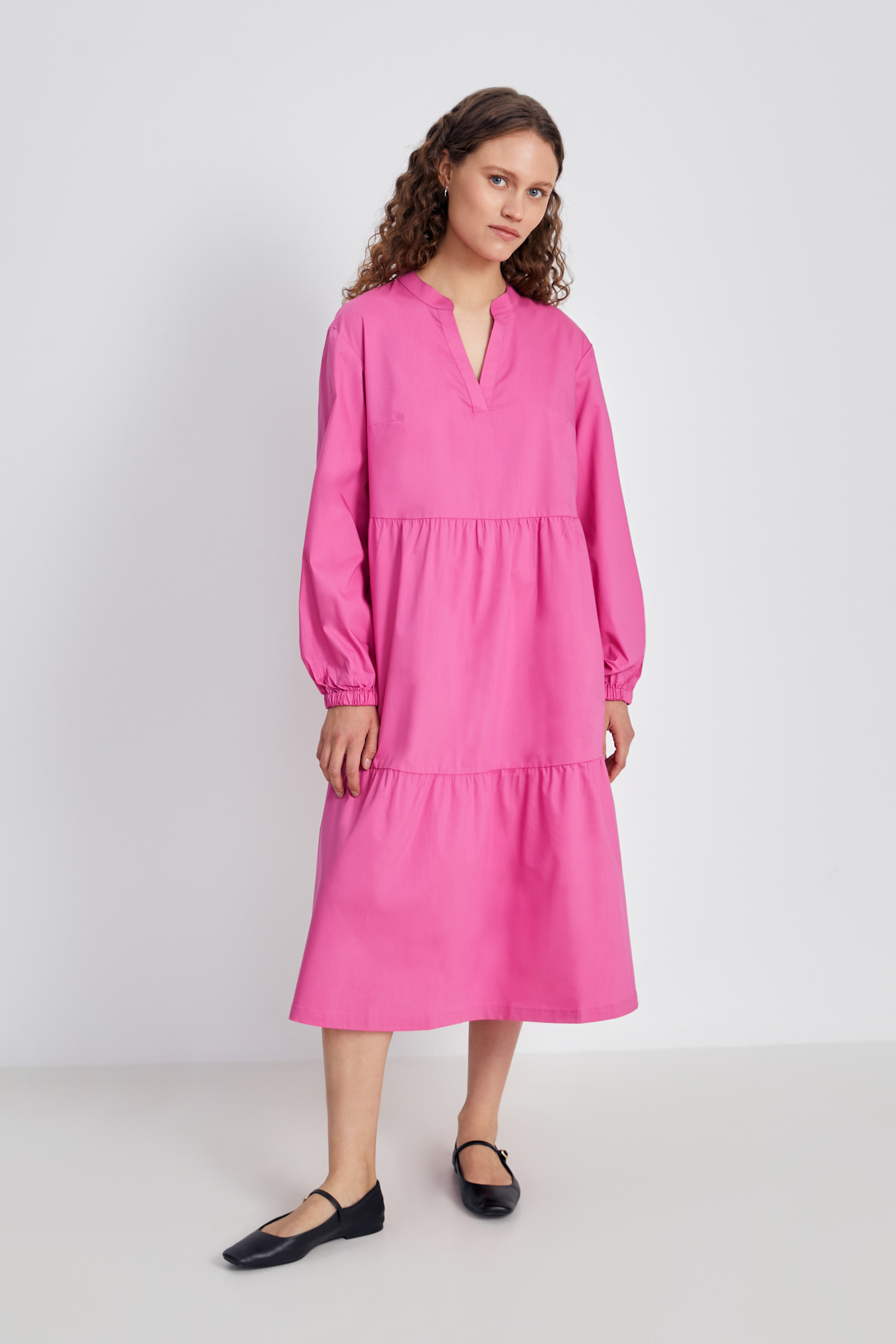 Платье женское Finn Flare FSC110216 розовое 3XL