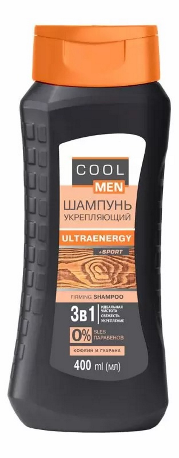 фото Шампунь укрепляющий cool men ultraenergy+sport 400 мл эльфа