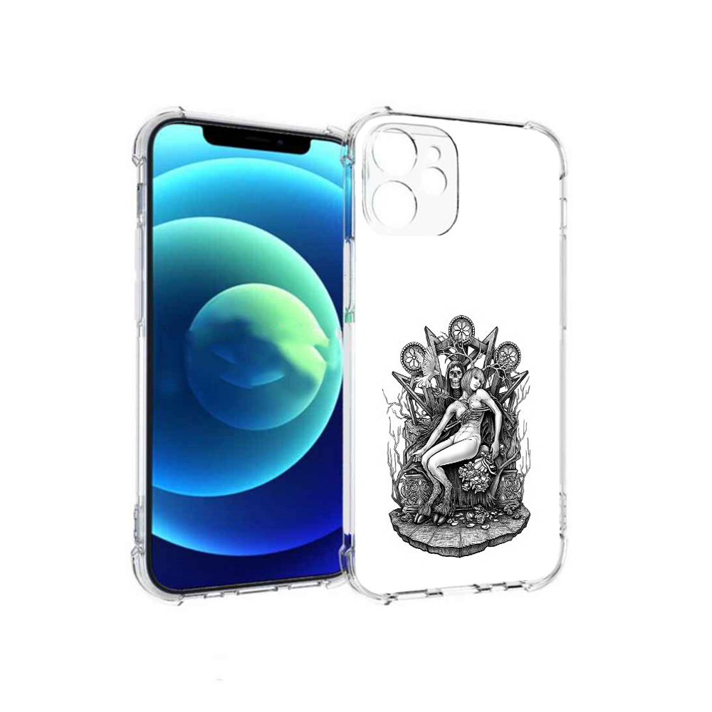 

Чехол MyPads Tocco для Apple iPhone 12 mini девушка на троне (PT157566.610.309), Прозрачный, Tocco