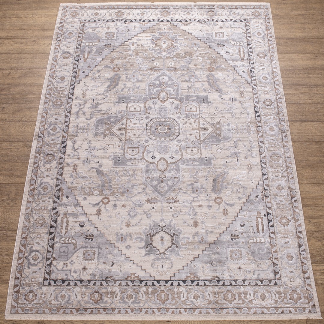 

Ковёр Kitroom Vella 80х150 прямоугольный серый AV25A