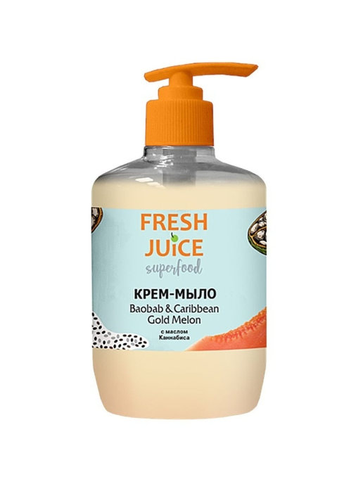 фото Крем-мыло fresh juice superfood baobab & caribbean gold melon 460 мл