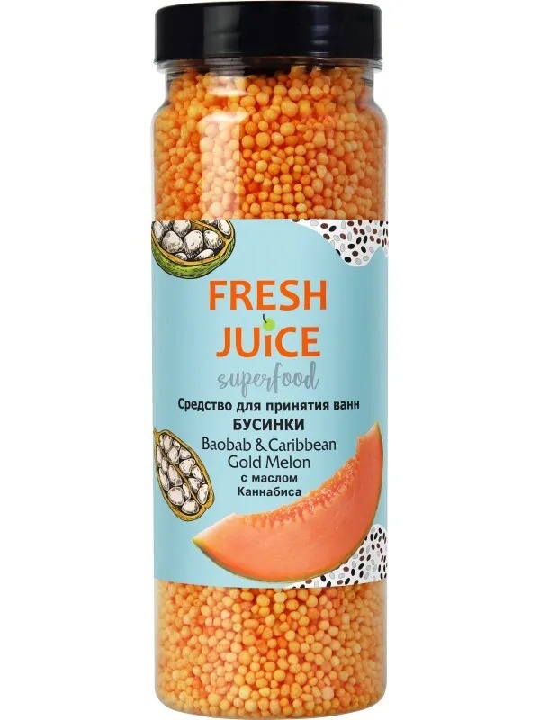 фото Средство для ванн fresh juice superfood baobab & caribbean gold melon 450 г