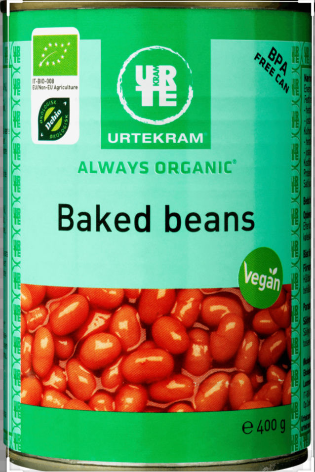 

Фасоль Urtekram запеченная 400г