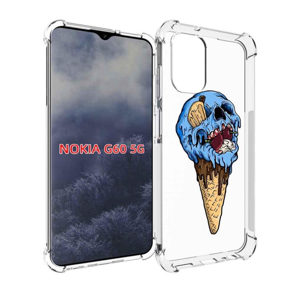 

Чехол MyPads мороженное череп для Nokia G60 5G, Прозрачный, Tocco