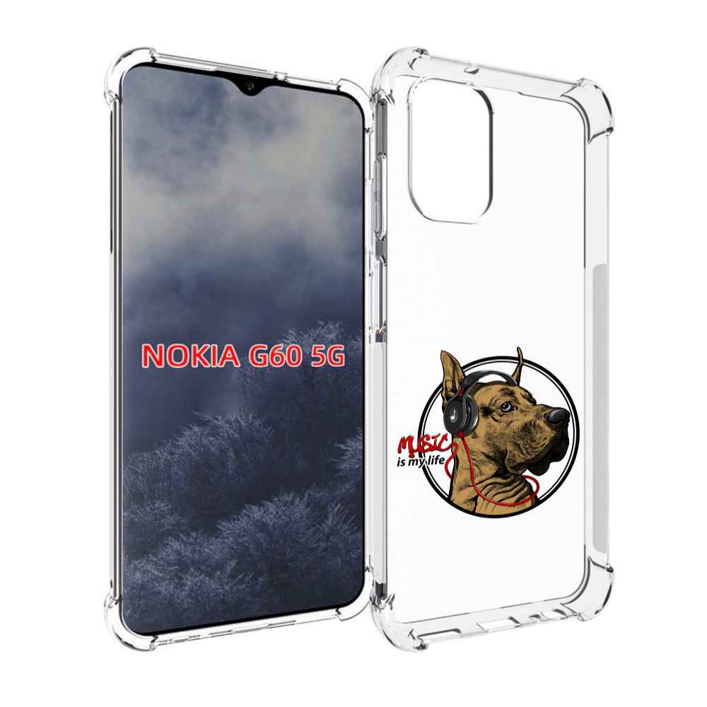 

Чехол MyPads музыкальная собака для Nokia G60 5G, Прозрачный, Tocco