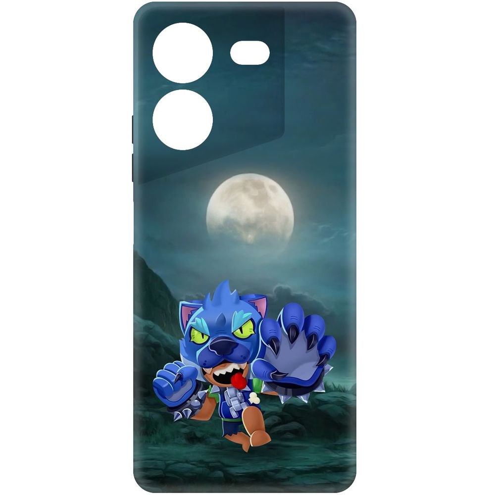 

Чехол-накладка Krutoff Soft Case Brawl Stars - Оборотень Леон для TECNO Pova 5 Pro черный