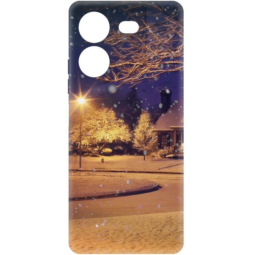 

Чехол-накладка Krutoff Soft Case Зимняя сказка для TECNO Pova 5 Pro черный
