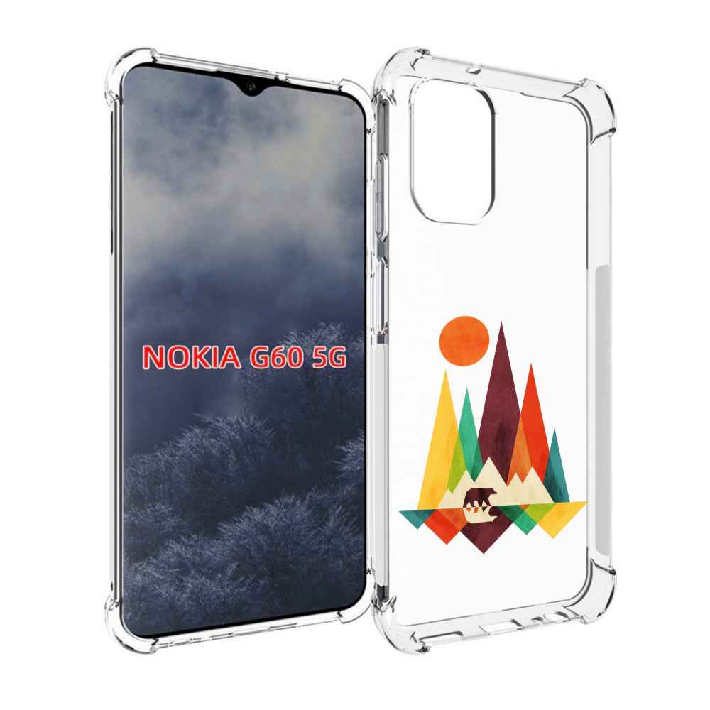 

Чехол MyPads нарисованные горы с медведем для Nokia G60 5G, Прозрачный, Tocco