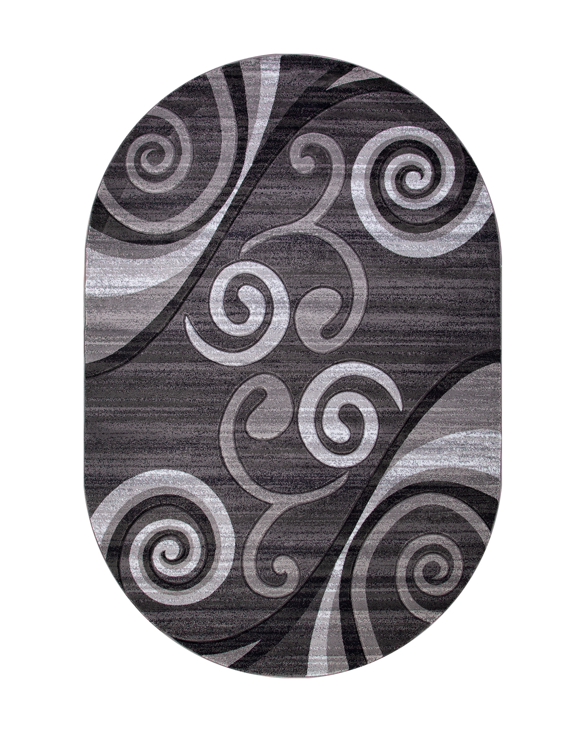 

Ковёр Merinos Mega Carving 150x300 овальный серый d263