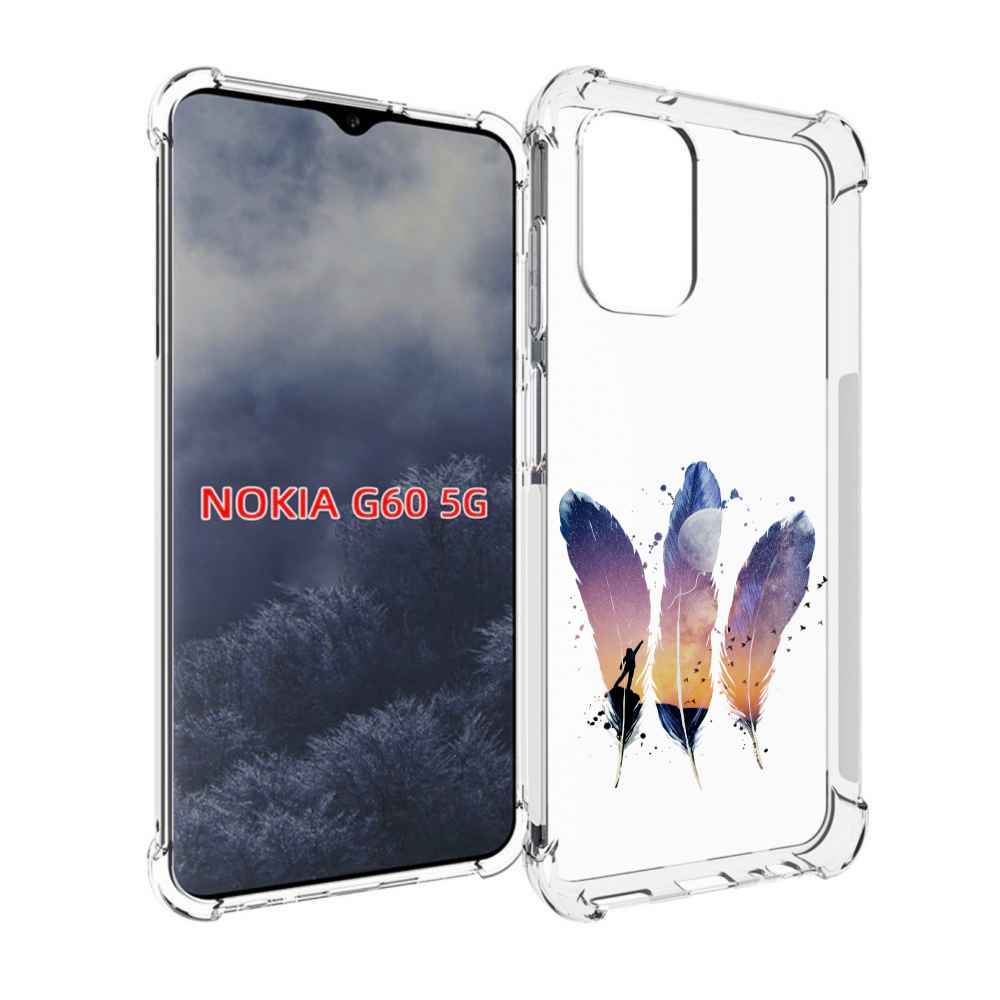 

Чехол MyPads небесные перья для Nokia G60 5G, Прозрачный, Tocco