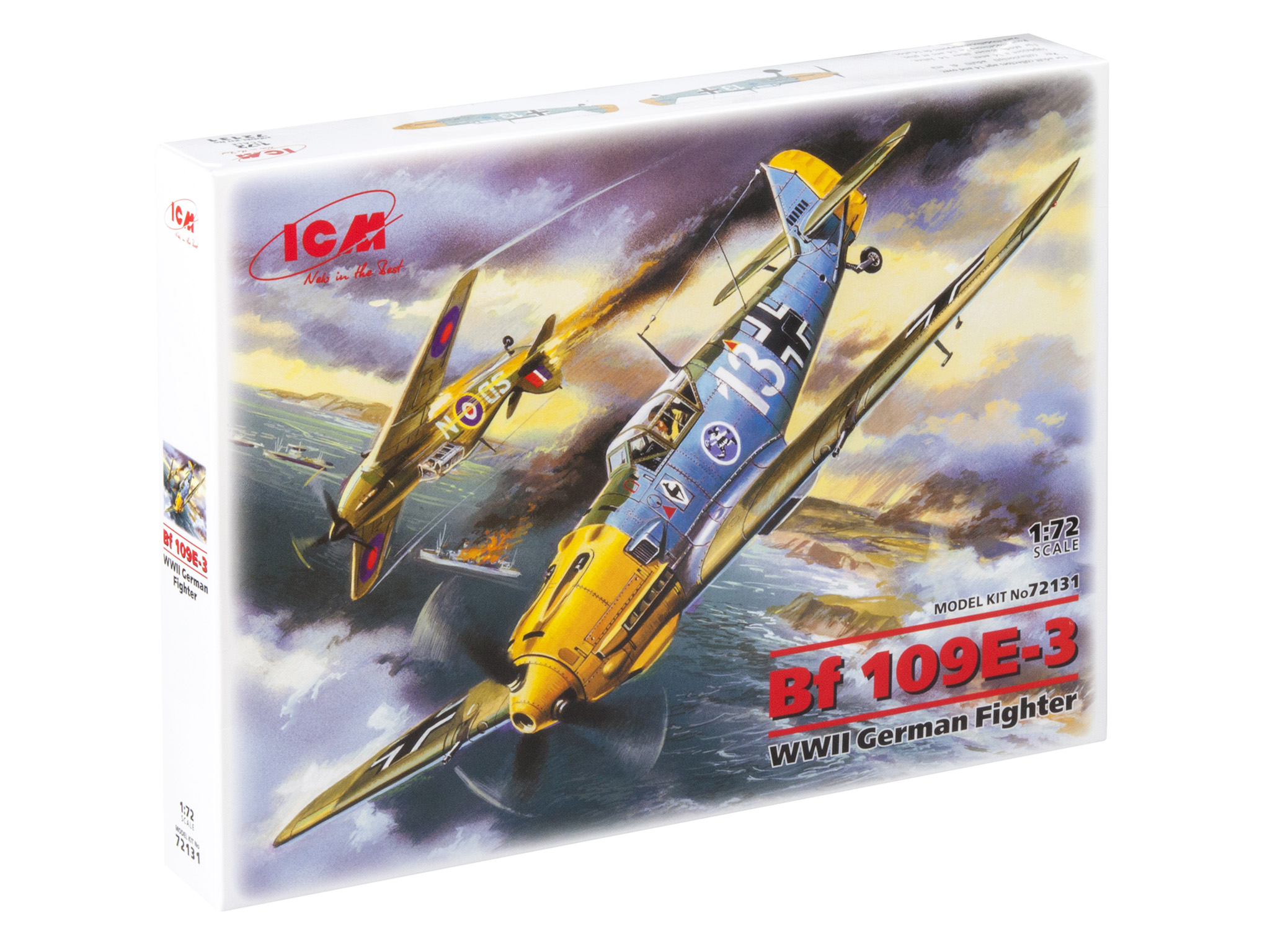 

Сборная модель ICM 1/72 Германский истребитель 2МВ Мессершмидт Bf 109E-3 72131